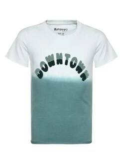 Blue Effect Shirt In Grün/ Weiß