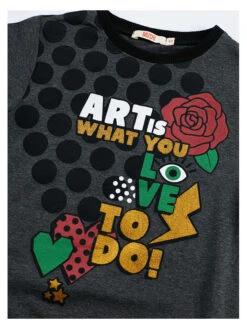 Kleid "Art Love" In Anthrazit -TROLLKIDS Verkäufe denokids kleid art love in anthrazit 2