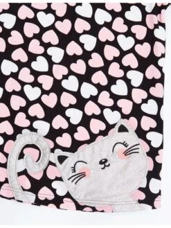 Kleid "Silver Cat" In Schwarz/ Weiß/ Rosa -TROLLKIDS Verkäufe denokids kleid silver cat in schwarz weiss rosa 3