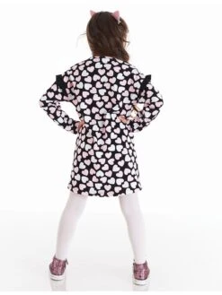 Kleid "Silver Cat" In Schwarz/ Weiß/ Rosa -TROLLKIDS Verkäufe denokids kleid silver cat in schwarz weiss rosa 5