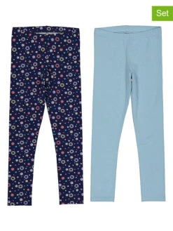 2er-Set: Leggings In Blau/ Dunkelblau