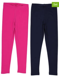2er-Set: Leggings In Rosa/ Dunkelblau