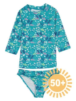 2tlg. Badeoutfit In Türkis