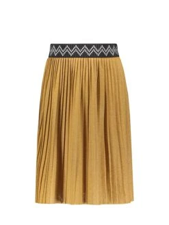 Plissee-Rock In Hellbraun