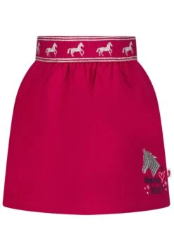 Rock Girls Skirt Horse EmbStuds In Very Berry