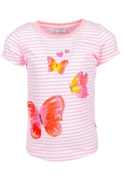 T-Shirt S/S Print Seq. Butterfly In Neon Melon