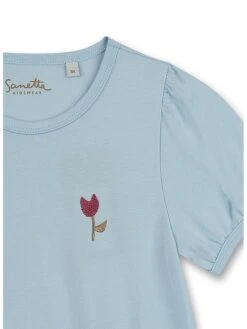 Shirt "Flower" In Hellblau -TROLLKIDS Verkäufe sanetta kidswear shirt flower in hellblau 2