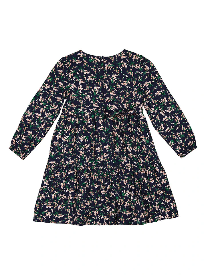 Kleid In Dunkelblau/ Bunt 4 Kleid In Dunkelblau/ Bunt – Bild 2