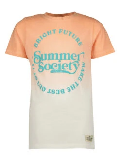 Vingino Shirt In Neonorange/ Weiß